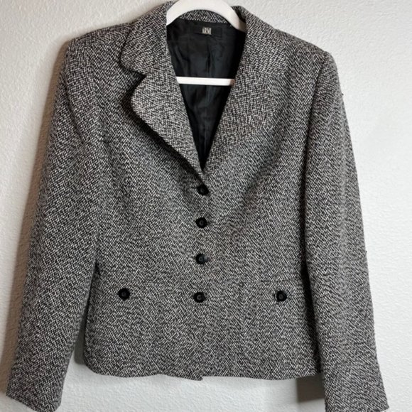 ARMI Size 8 Roxi Blazer Wool Blend Tweed Button Up Coat Jacket - Picture 2 of 13